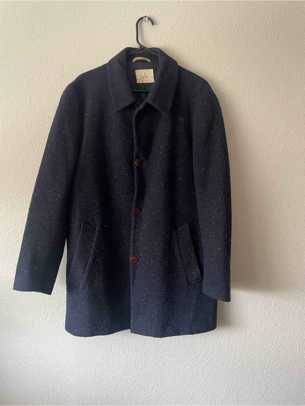 La Paz Speckled Wool Overcoat